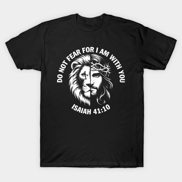 Lion of Judah Christian Jesus and Lion Courage Isaiah T-Shirt by Vauliflower